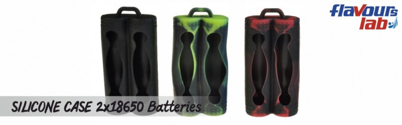 Silicone case 2x18650 Batteries